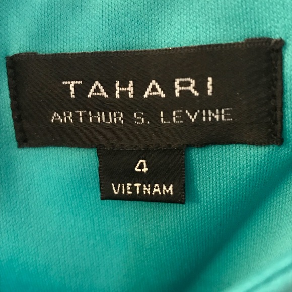 Tahari Teal Sleeveless Shift Dress - Picture 3 of 3
